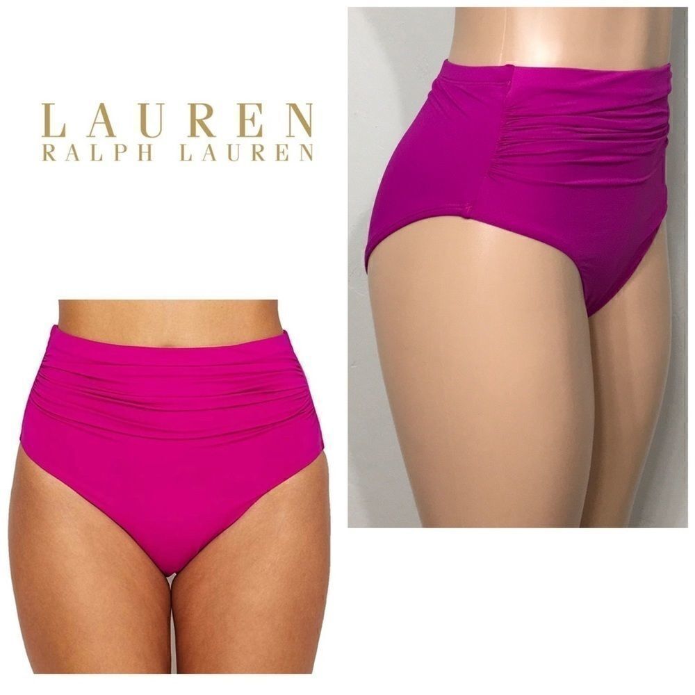 Lauren Ralph Lauren high waisted bikini bottoms.